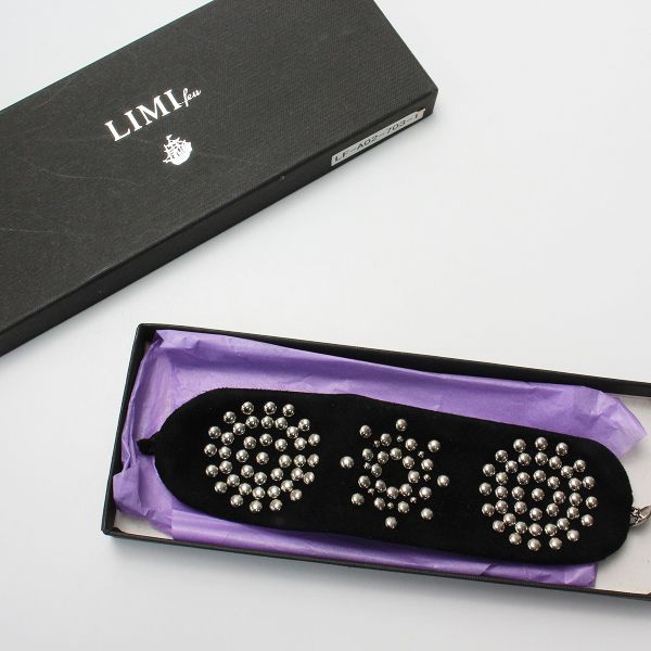 LIMI feu リミフゥ ヨウジヤマモト スタッズモチーフ スウェードレザー