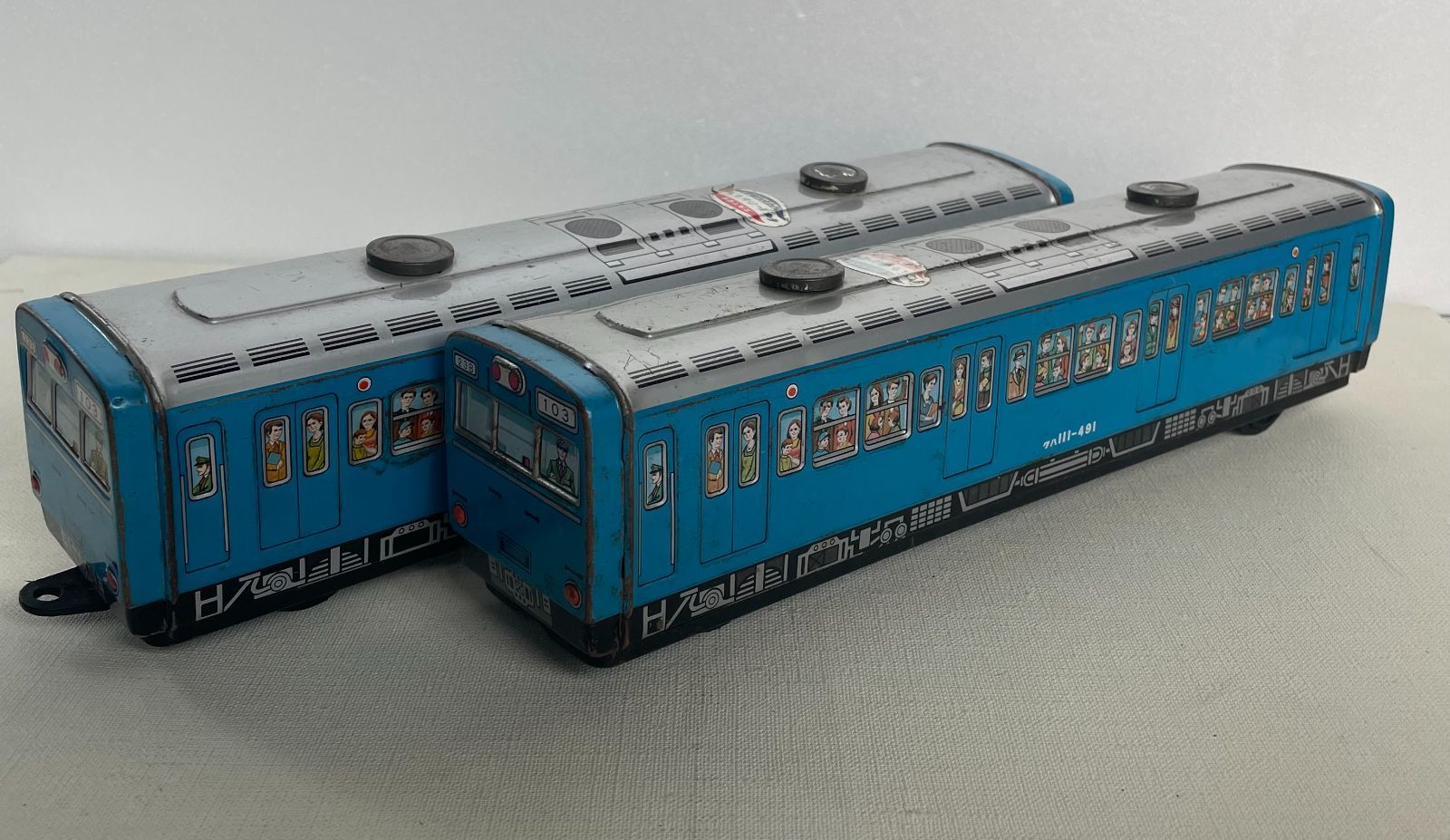 ブリキ　ICHIKO 電車　おもちゃ　イチコー　ビンテージ　レトロ ICHIKO イチコー ブリキ 電車 クハ 昭和レトロ 古い おもちゃ 玩具