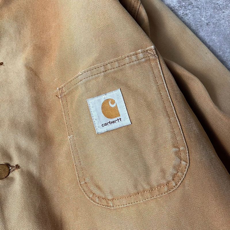 90s Carhartt 中綿 キルティング ライナー ダック カバーオール