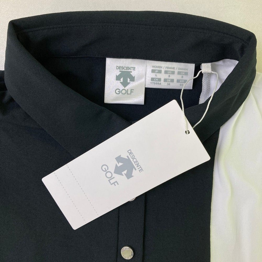 サイズ L DESCENTE GOLF デサントゴルフ 半袖ポロシャツ ブラック系 240101447688 ゴルフウェア レディース ストスト WHITEMONARCHHOTEL_COM