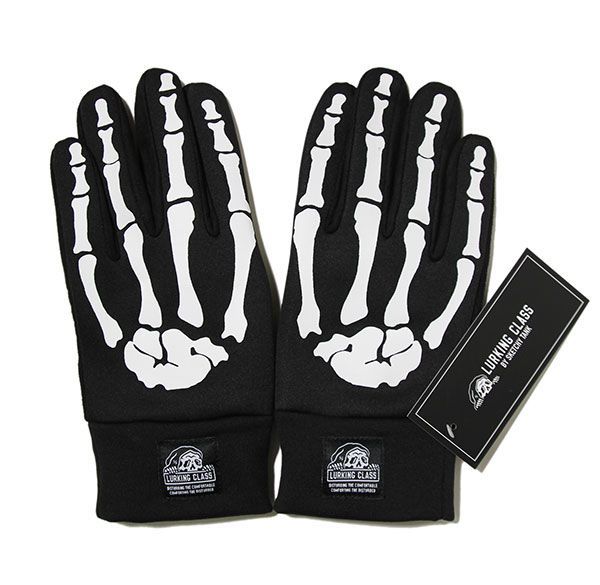 LURKING CLASS (ラーキングクラス) 手袋 グローブ CLASS BONE GLOVE BLACK by sketchy tank