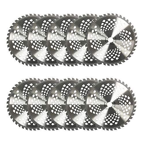 シルバー zmayastar 草刈り機 替え刃 草刈用 チップソー 10枚セット 草刈り機の刃 外径255mm×40T 刃数 耐久性 簡単取り付け 刈払機 草刈機 荒地 石 タイル 雑草 除草 ZM-2611126