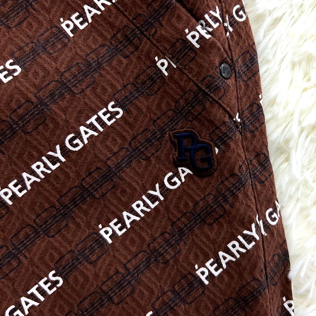 パーリーゲイツ アーガイルジャガード 5ポケットパンツ サイズ5 ロゴ