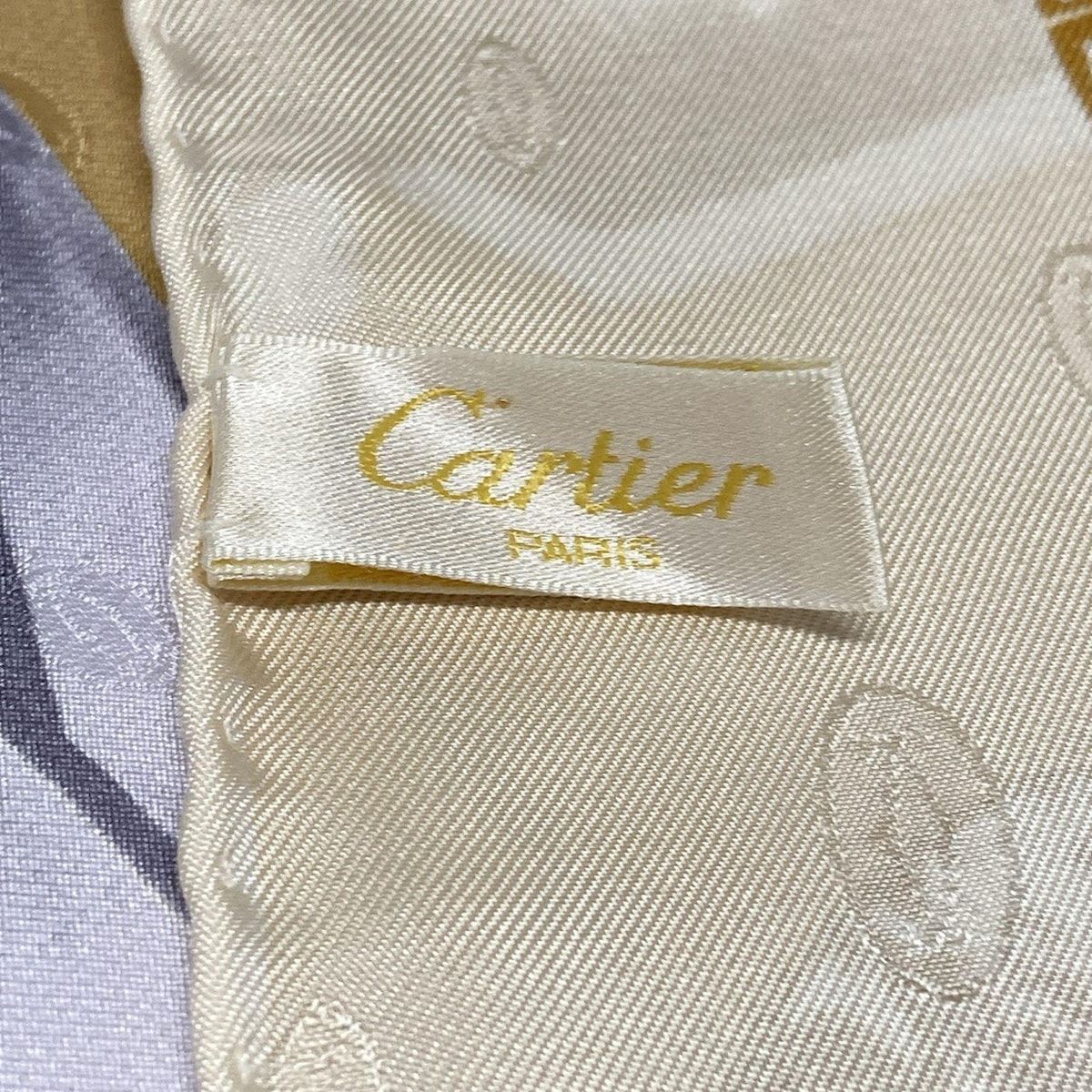 Cartier(カルティエ) スカーフ - ベージュ×ブラウン×マルチ ジュエリー  