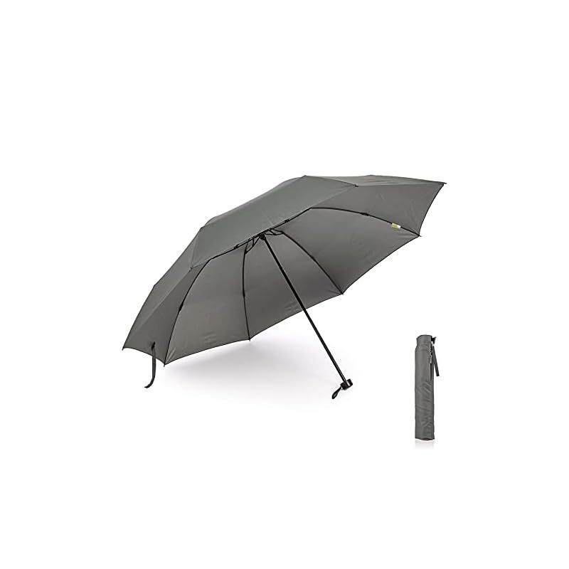 小宮商店 超軽量カーボン 65cm 折りたたみ傘 大判 無地 無地 8本骨 メンズ Hock式 グレー