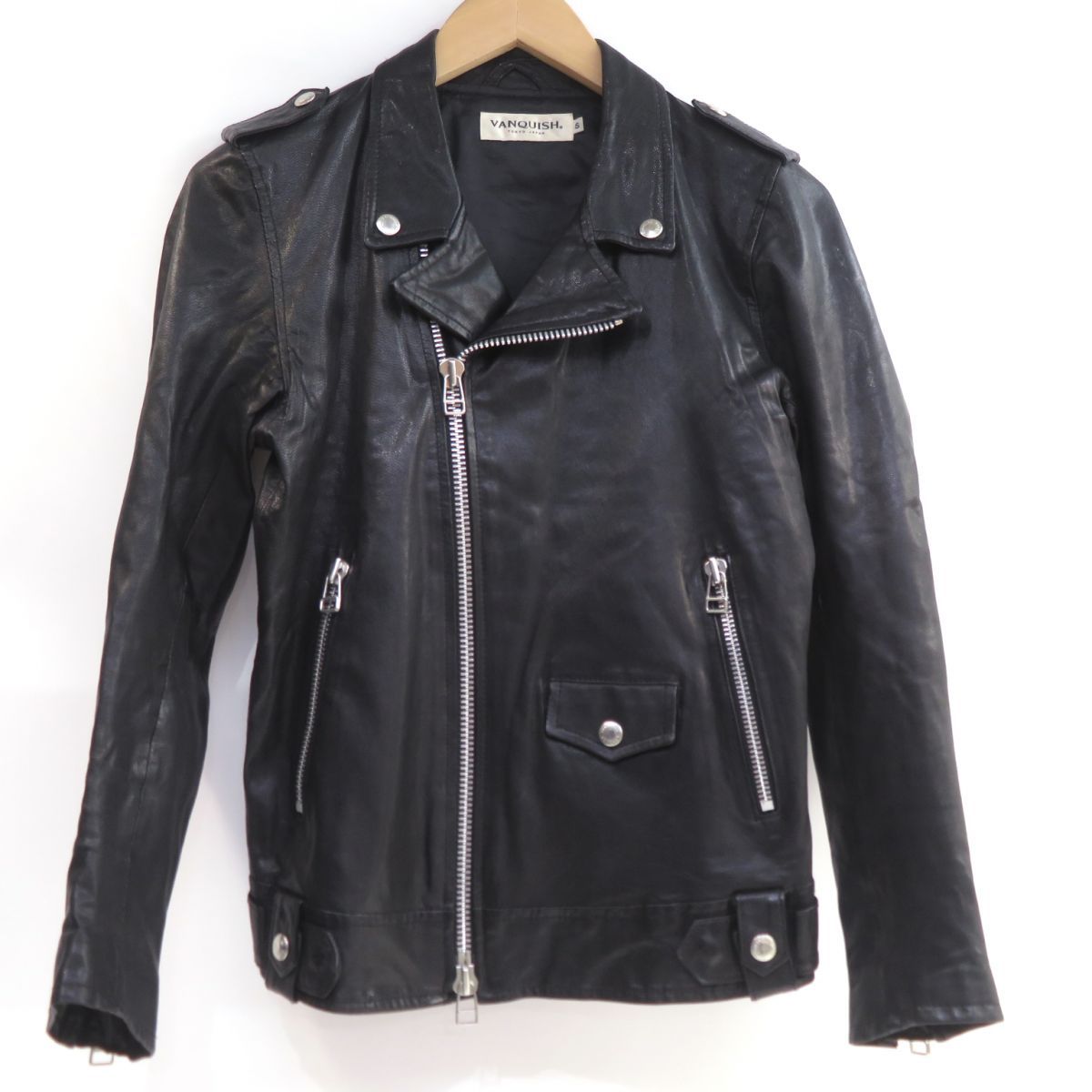 VANQUISH ヴァンキッシュ ゴート レザー ダブルライダースジャケット