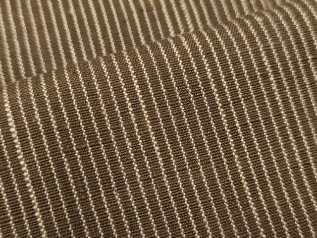 平和屋着物＃男性 和装コート 紬地 縞 ロング丈 正絹 逸品 CAAT5795id  