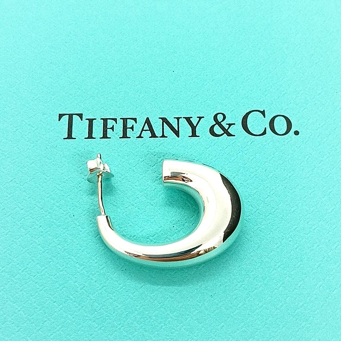 ティファニー ハーフフープピアス 片耳のみ 社外キャッチ 変色予防処理＆殺菌済