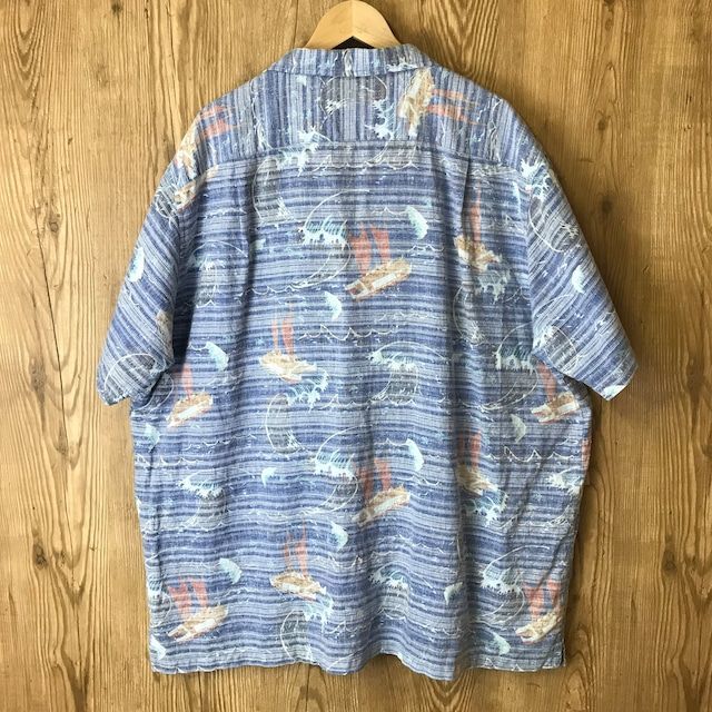 PATAGONIA PATALOHA ヘンプ素材 開襟 アロハシャツ ハワイアン 半袖シャツ ショートスリーブシャツ メンズ XXLサイズ パタゴニア パタロハ ストリート サーフ アメカジ 古着 s24062806