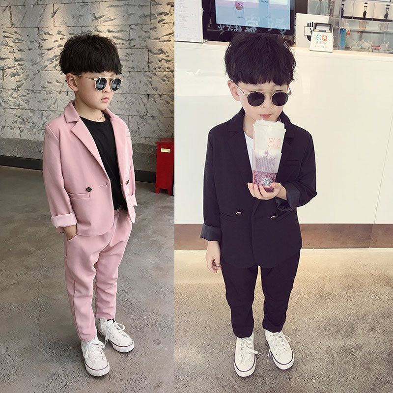 【本物保証，大得価】 韓国風子供スーツ キッズ スーツ 男の子 フォーマルスーツ　子供服 ベビースーツセット 2点セット ジャケット パンツ フォーマルスーツ カジュアルスーツ 卒園式 入学式 入園式 結婚式 発表 スーツ・ブレザー
