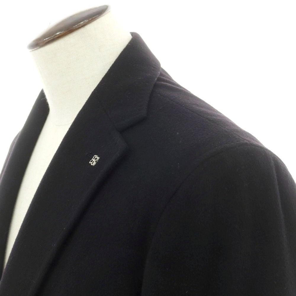 タリアトーレ TAGLIATORE COLORADO ウールカシミヤ チェスターフィールドコート ブラック サイズ52 メンズ