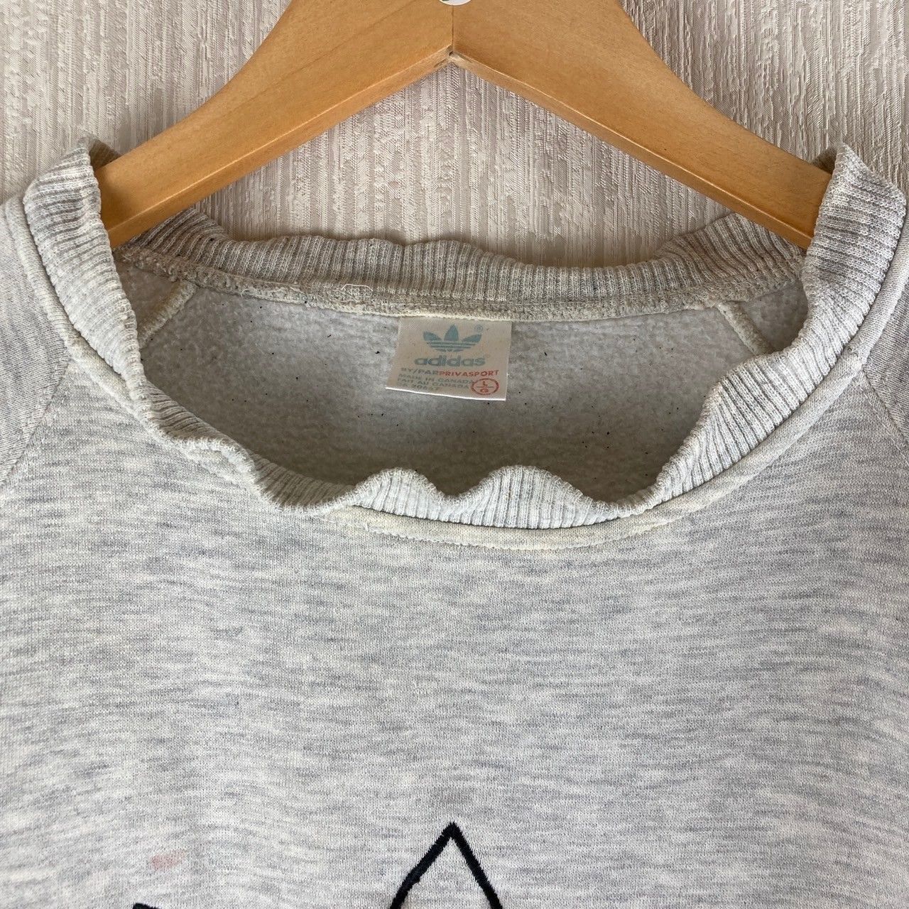 90s カナダ製 old adidas アディダス スウェット トレーナー デカロゴ 