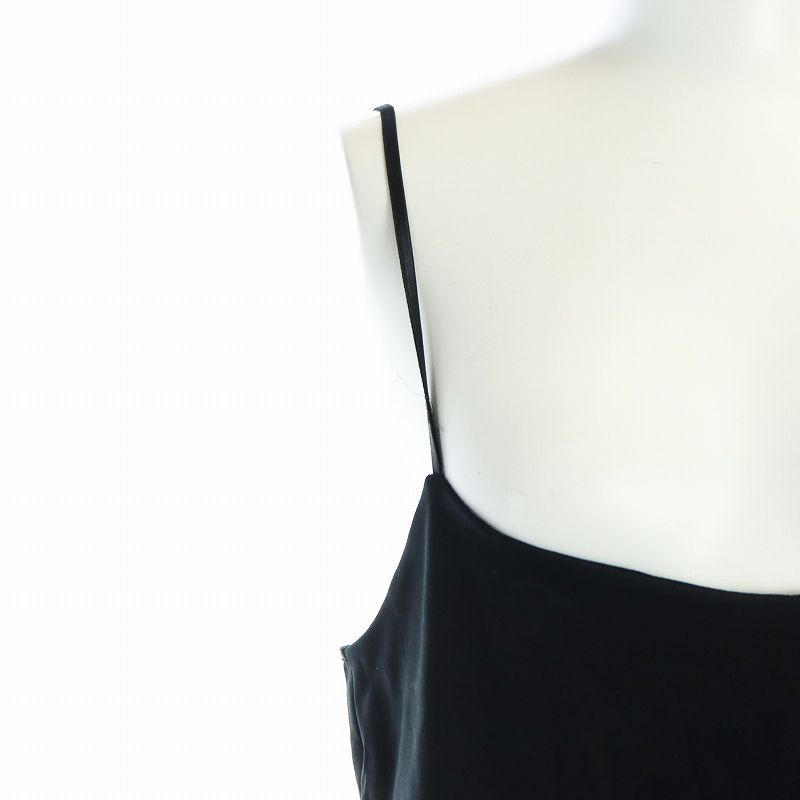 エブール ebure キャミワンピース ロング 無地 38 M 黒 ブラック  