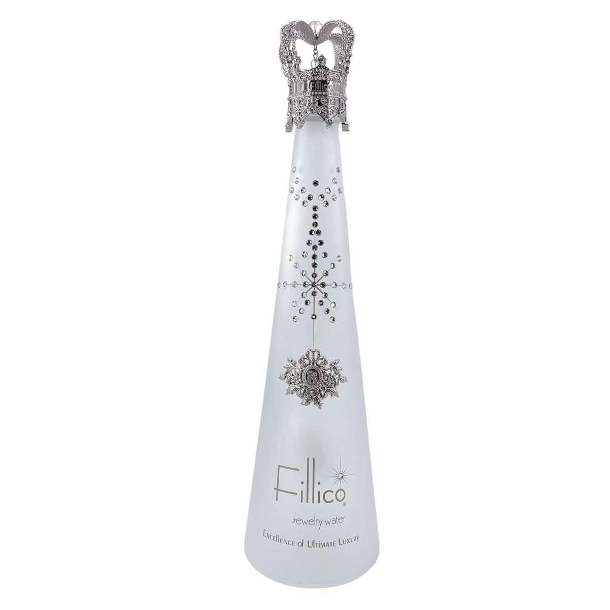 FILLICO スワロフスキークリスタルボトル(空ボトル)750ml 中古】空ボトル Fillico フィリコ 置物 クリアボトル クラウン