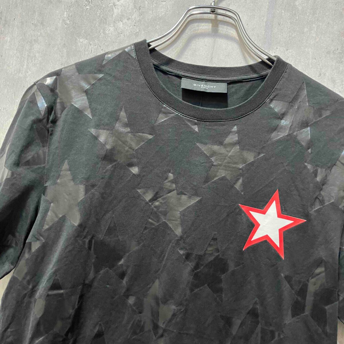 10SS GIVENCHY STAR PRINT スター柄半袖Tシャツ ブラック サイズ:XS