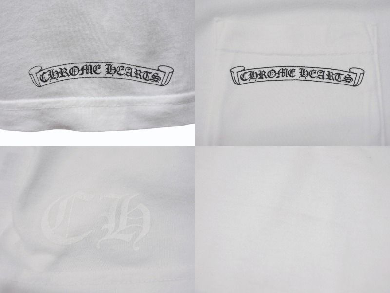 CHROME HEARTS クロムハーツ スクラロールラベル 半袖Tシャツ  