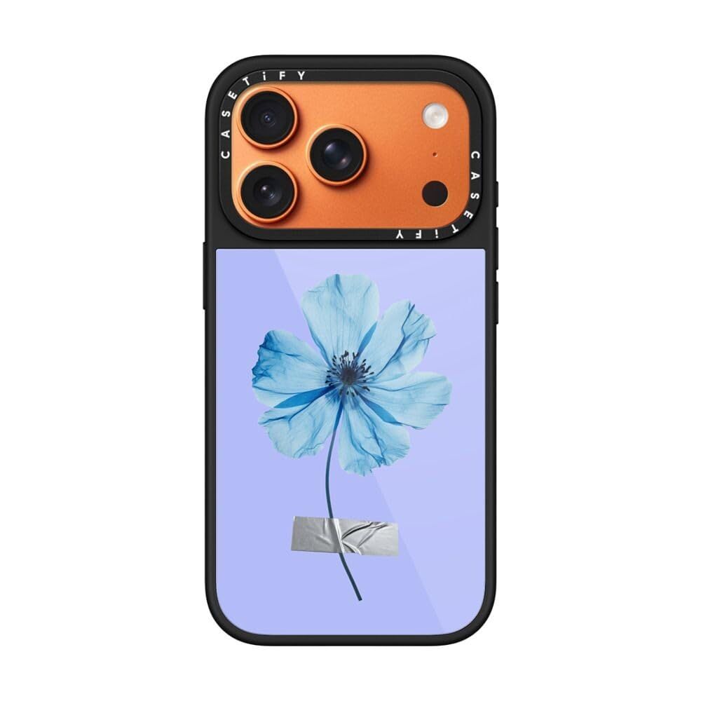 数量 CASETiFY グレーズ iPhone 17 Pro ケース 傷つけ防止 黄変防止 MagSafe対応 - Blue Blossom with Tape - Cloud Nine - クリア CHRISTIANNAURATH_COM_BR