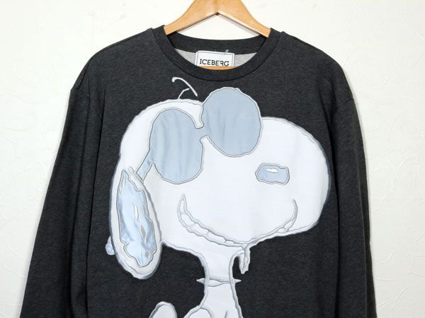 ICEBERG スヌーピー トレーナー ICEBERGアイスバーグトレーナー/スヌーピーグレー/シルバー
