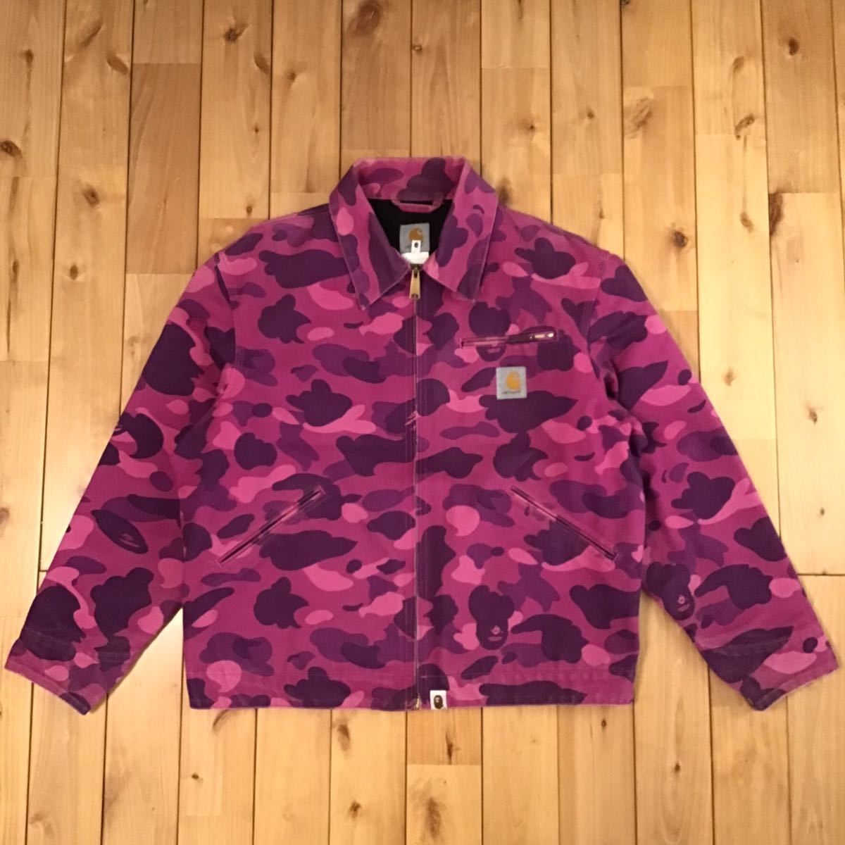 Carhartt × BAPE detroit jacket Mサイズ purple camo a bathing ape 