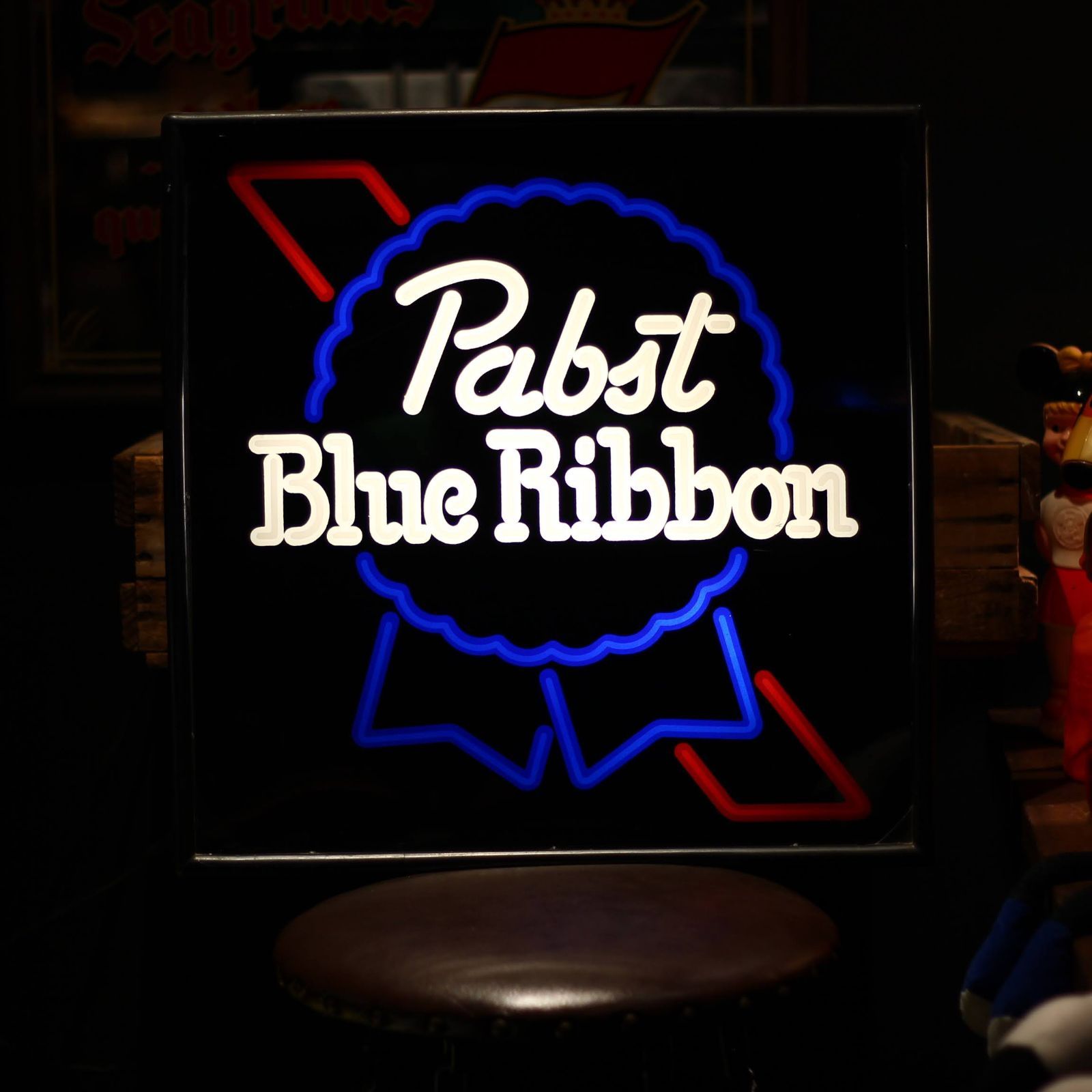 PABST BLUE RIBBON ネオンサイン風ライト パブストブルーリボン