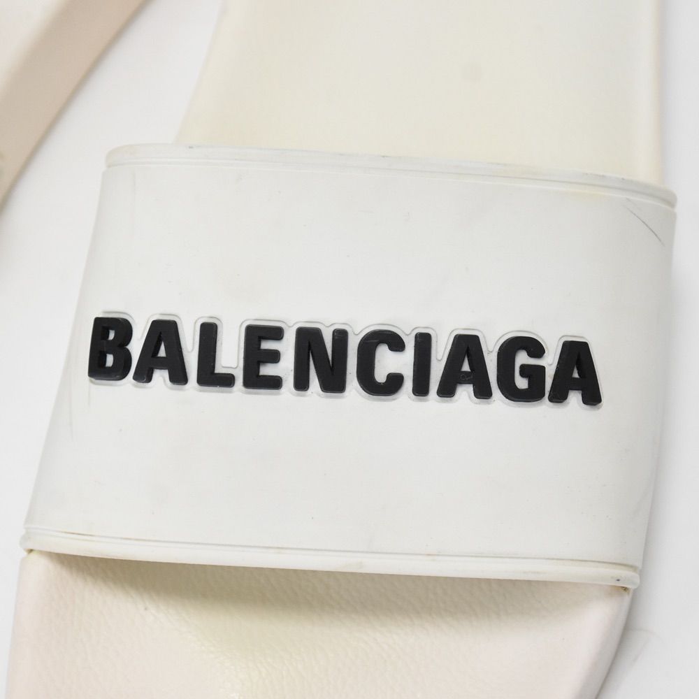 BALENCIAGA POOL SLIDE RUBBER LOGO SANDAL バレンシアガ ロゴ