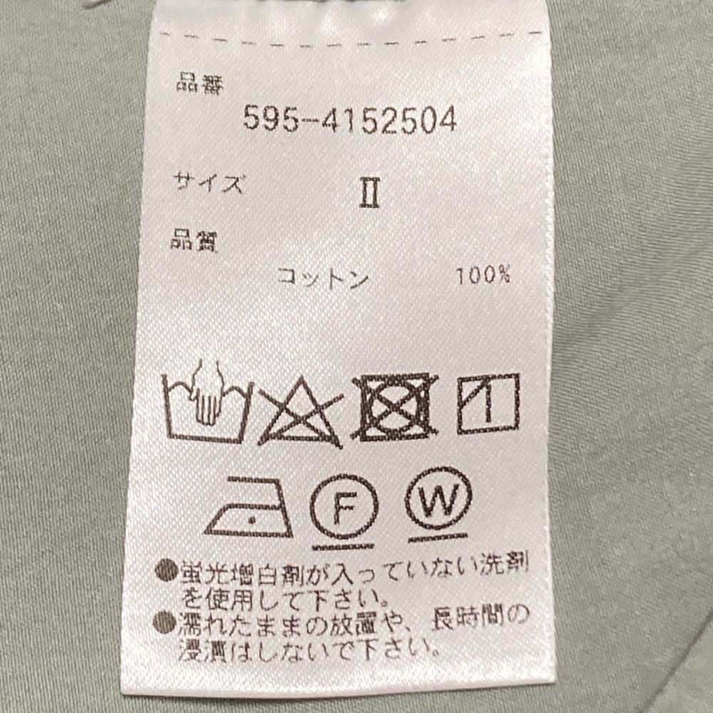美品 24SS MHL. エムエイチエル マーガレットハウエル WASHED COTTON SHIRTING 五分袖 オープンカラー シャツ 2 ライトグレー レディース 古着 中古 美品 24SS MHL. エムエイチエル マーガレットハウエル WASHED