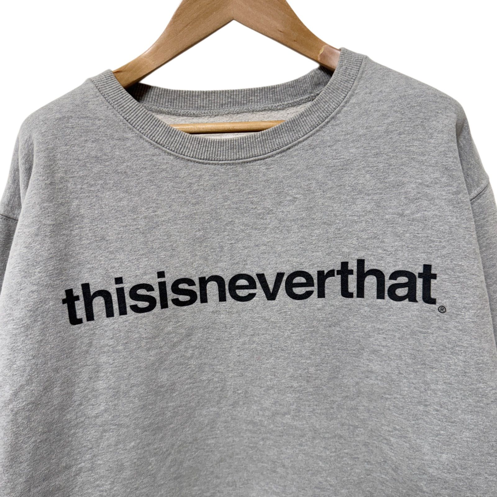 古着 thisisneverthat ネバザ トレーナー スウェット 刺繍ロゴ thisisneverthat ネバザ スウェット ブラック 刺繍ロゴ L - メルカリ