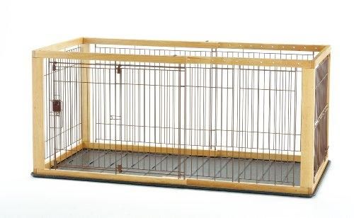 3営業日で発送 Richell リッチェル 木製スライドペットサークル ワイド 小型犬 中型犬用 ナチュラル