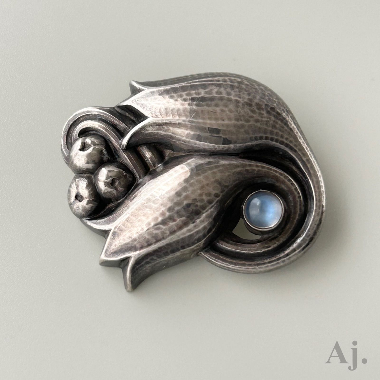 georg jensen ジョージジェンセン ムーンストーン ブローチ 100C 