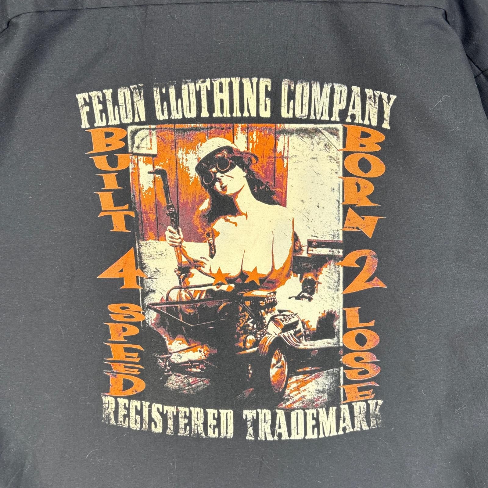 USAデザイン レッドキャップ バックプリント 2XL 古着半袖 ワークシャツ REDKAP レッドキャップ ワークシャツ 半袖シャツ US古着 4XL