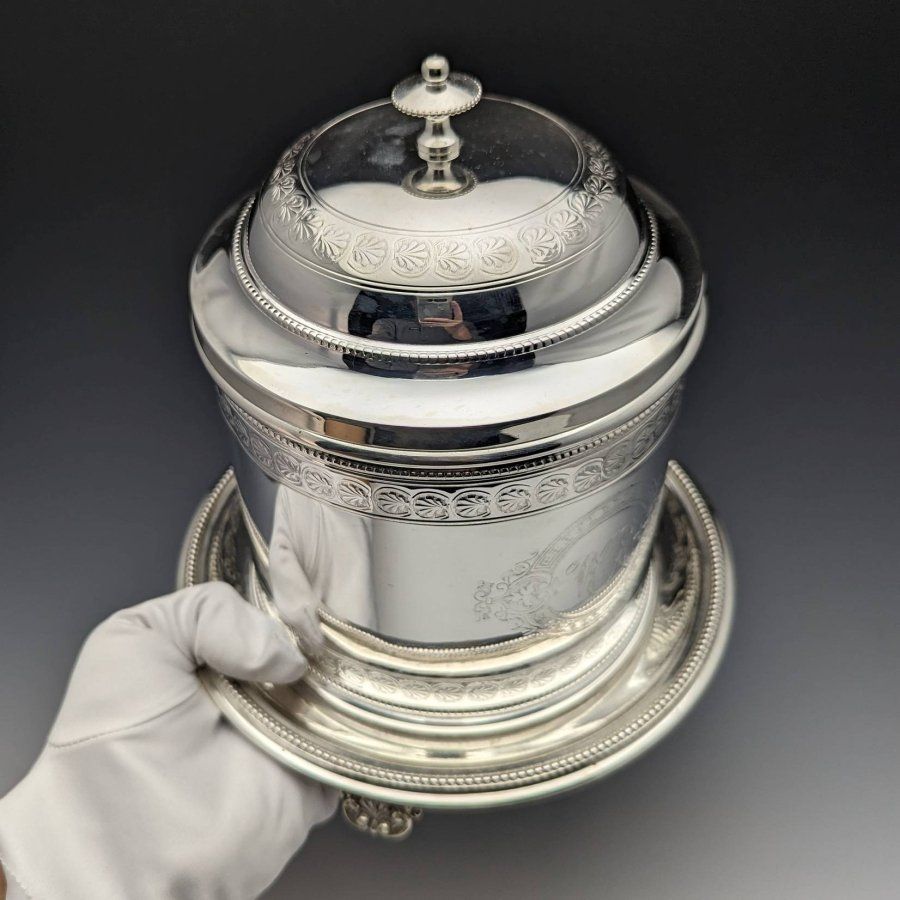 1896年頃 英国アンティーク シルバープレート製 ビスケット