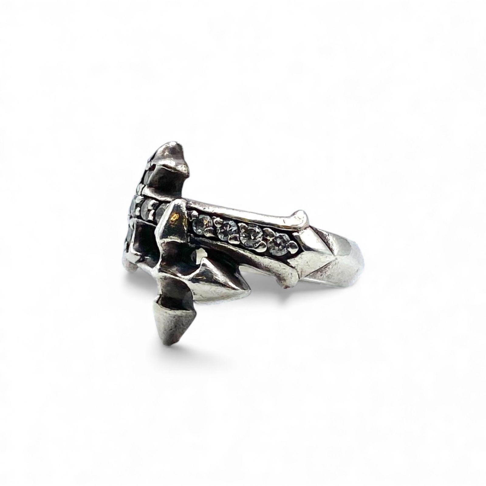 十字の意匠】クロス Silver 925 刻印 90s Vintage Design Ring 
