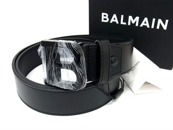 ■新品■未使用■ BALMAIN バルマン レザー ベルト メンズ ブラック系 BG5049