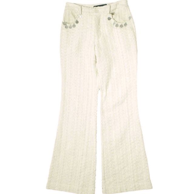 Benjamin Benmoyal ベンジャミンベンモイヤル 24SS フ トラウザー 23-23-0131-342 XS BLE ECRU コイン パンツ 定価99 000円 ボトムス g21023