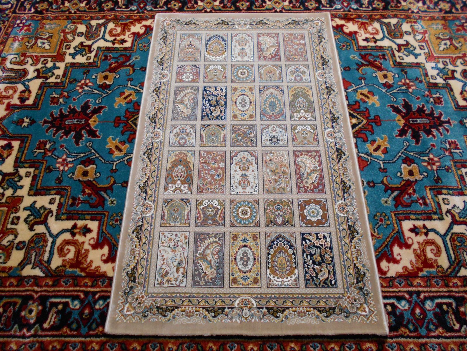 225万ノット！超高密度織 絨毯 本場 イラン産 70×120cm‐200241-