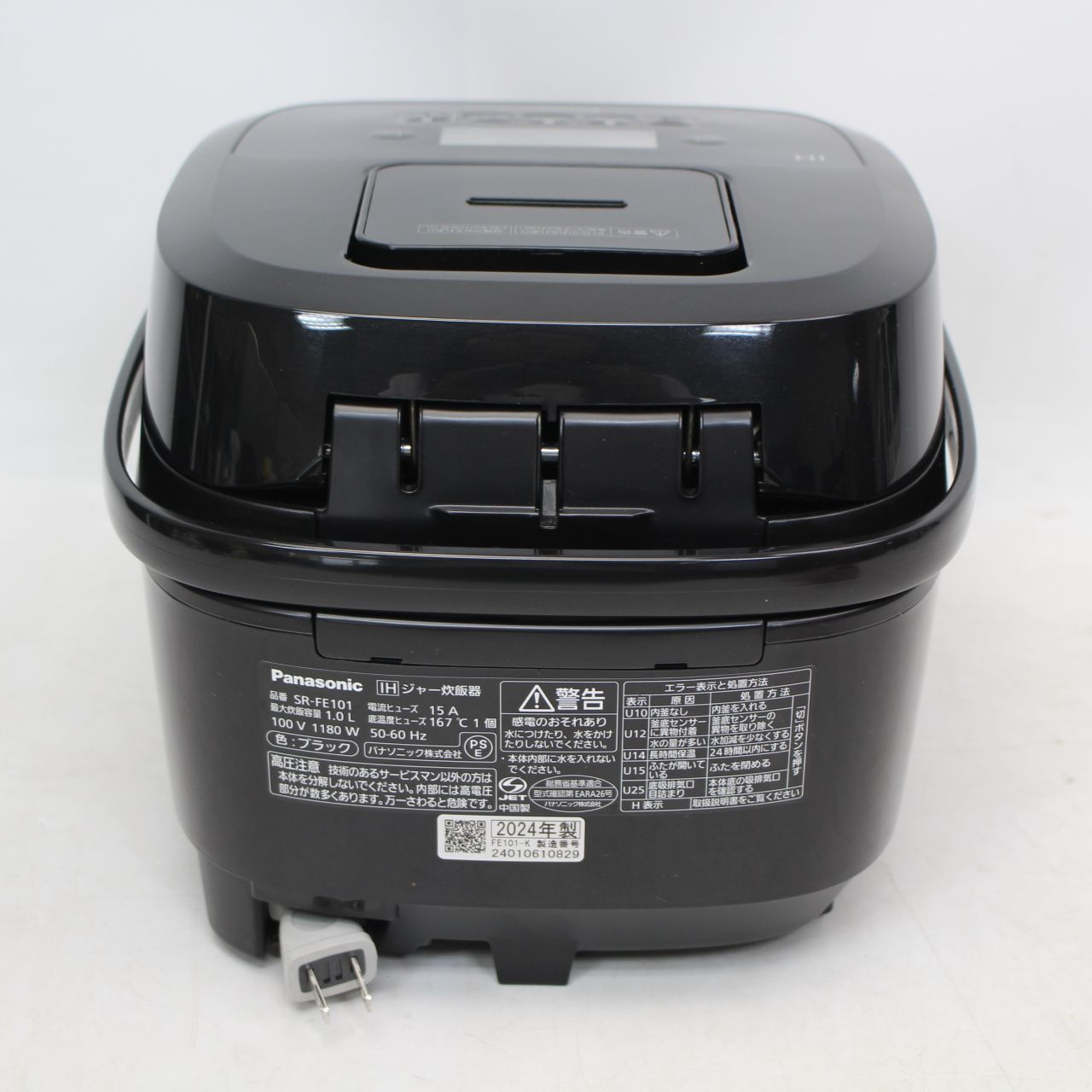 【2024年製】パナソニック5.5合炊 IHジャー炊飯器　SR-FE101 パナソニック SR-FE101-K IHジャー炊飯器 ブラック SRFE101