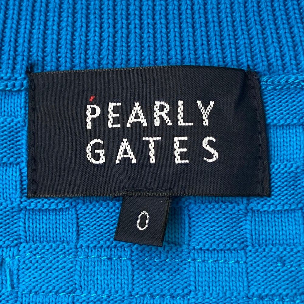 サイズ：0 PEARLY GATES パーリーゲイツ 2024年モデル ニットセーター  ブルー系 [240101380900] ゴルフウェア レディース ストスト サイズ：0 PEARLY GATES パーリーゲイツ 2024年モデル ニット
