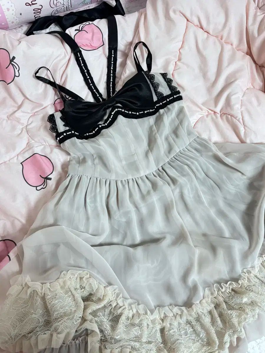 Axes femme アクシーズファム ヴィンテージ レース シフォン ロリータ ワンピース ドレス 姫ギャル