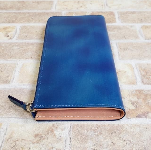 未使用 プレリー ☆ レザー パティーヌ L字ファスナー 長財布 日本製