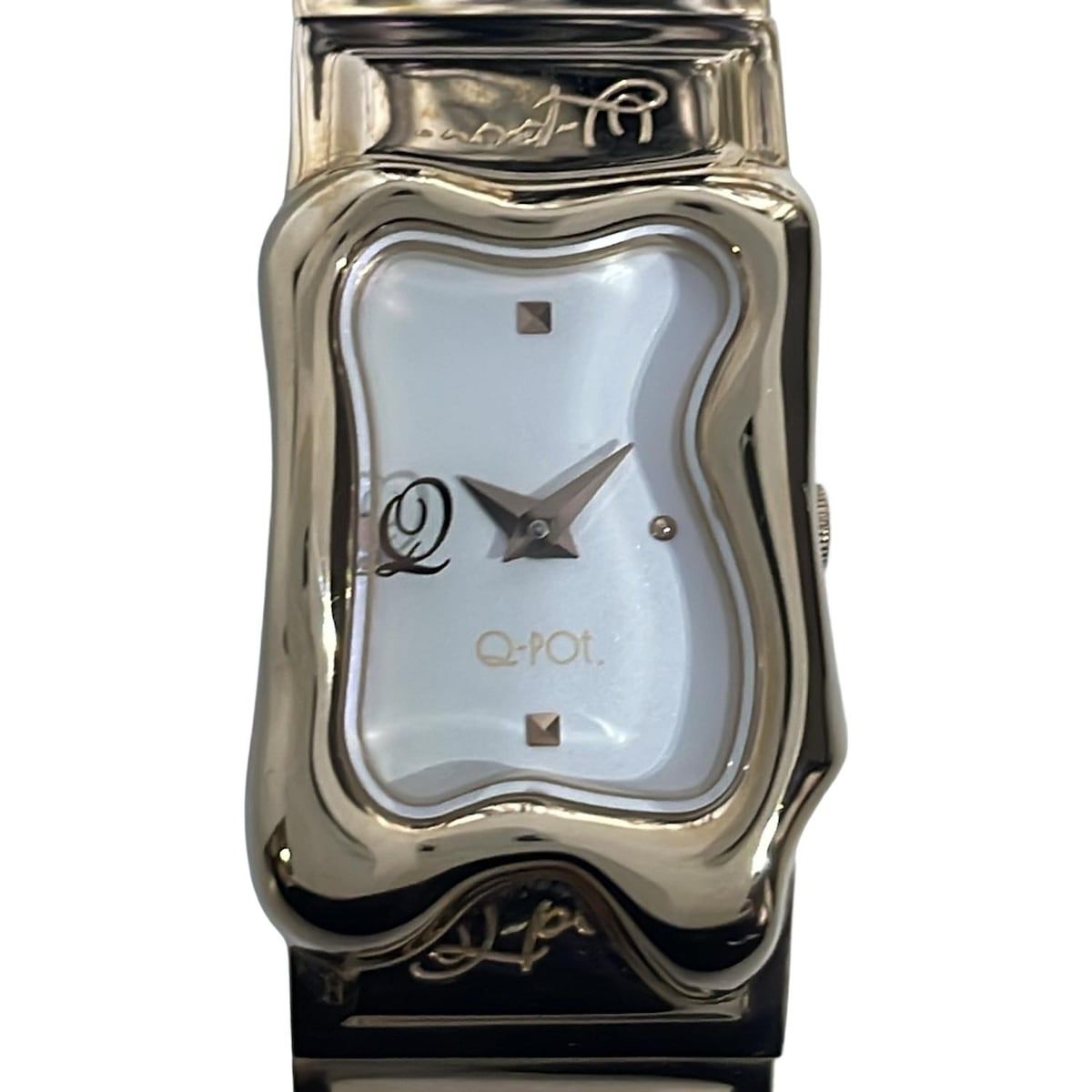 Q-pot. キューポット 腕時計 メルティチョコレートウォッチ VC00-5000 レディース SS 白