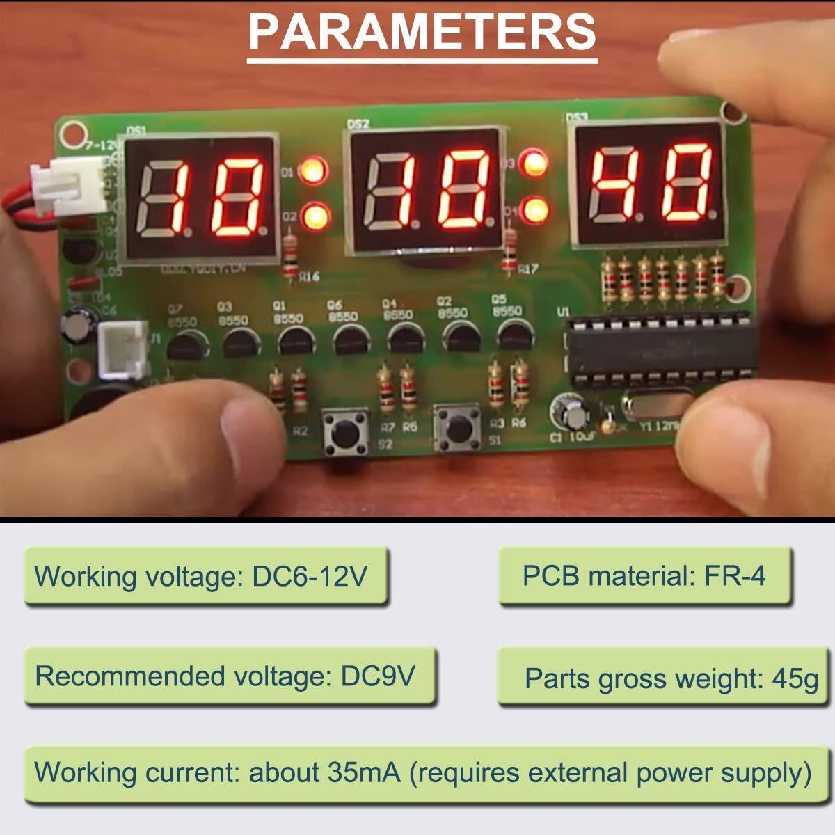 at89c2051電子時計デジタルチューブ ストア