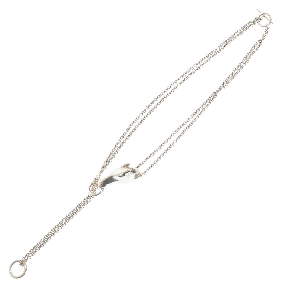 ギャロップネックレス HERMES (エルメス) ギャロップ ホース ダブルチェーンネックレス