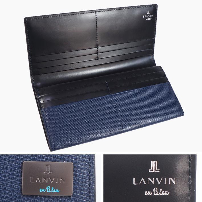 新品 LANVIN en Bleu 牛革 長財布 ハイデ Ⓗ ランバンオンブルー LANVIN en Bleu 牛革 長財布 ハイデ メンズ
