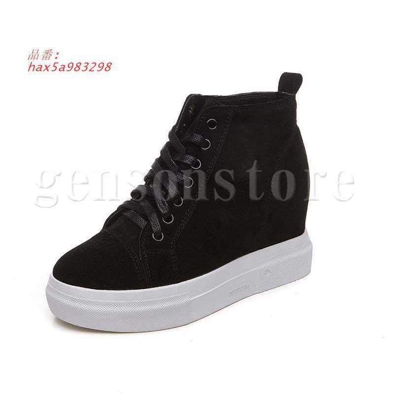 22.0 24.5CMスニーカー インヒールスニーカー 8cmヒール レディース 疲れない レースアップ 厚底スニーカー 靴 スエード 歩きやすい ウェッジソール hax5a983298