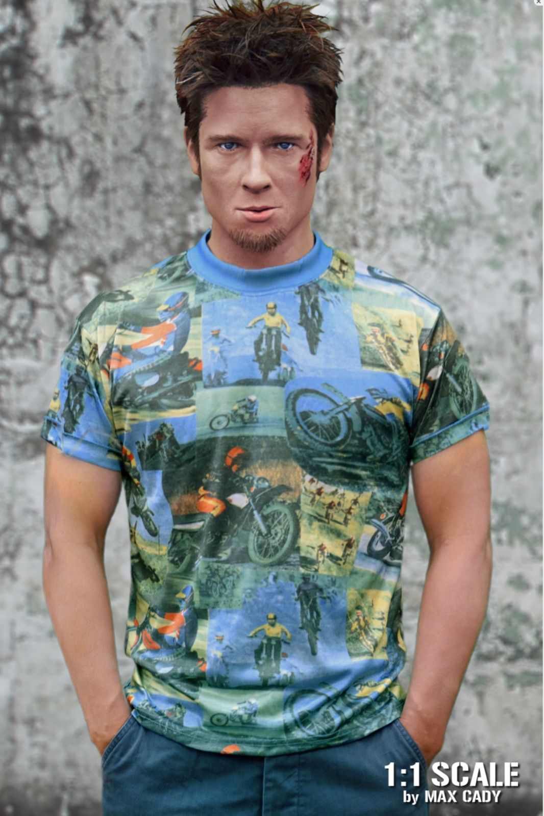 ファイトクラブ」タイラーダーデン モトクロスTシャツ メンズ 半袖