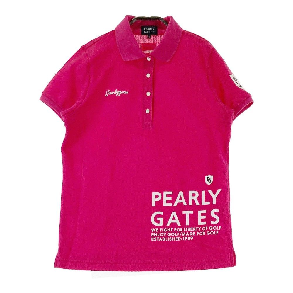 サイズ 2 PEARLY GATES パーリーゲイツ 2025年モデル 半袖ポロシャツ ピンク系 240101282678 ゴルフウェア レディース ストスト