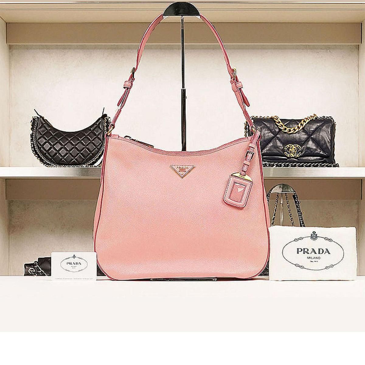 【雷市場（ポンジャン）商品韓国直送】ブランド中古 PRADA(プラダ) ホーボーバッグ ピンク BR4903 メルカリ