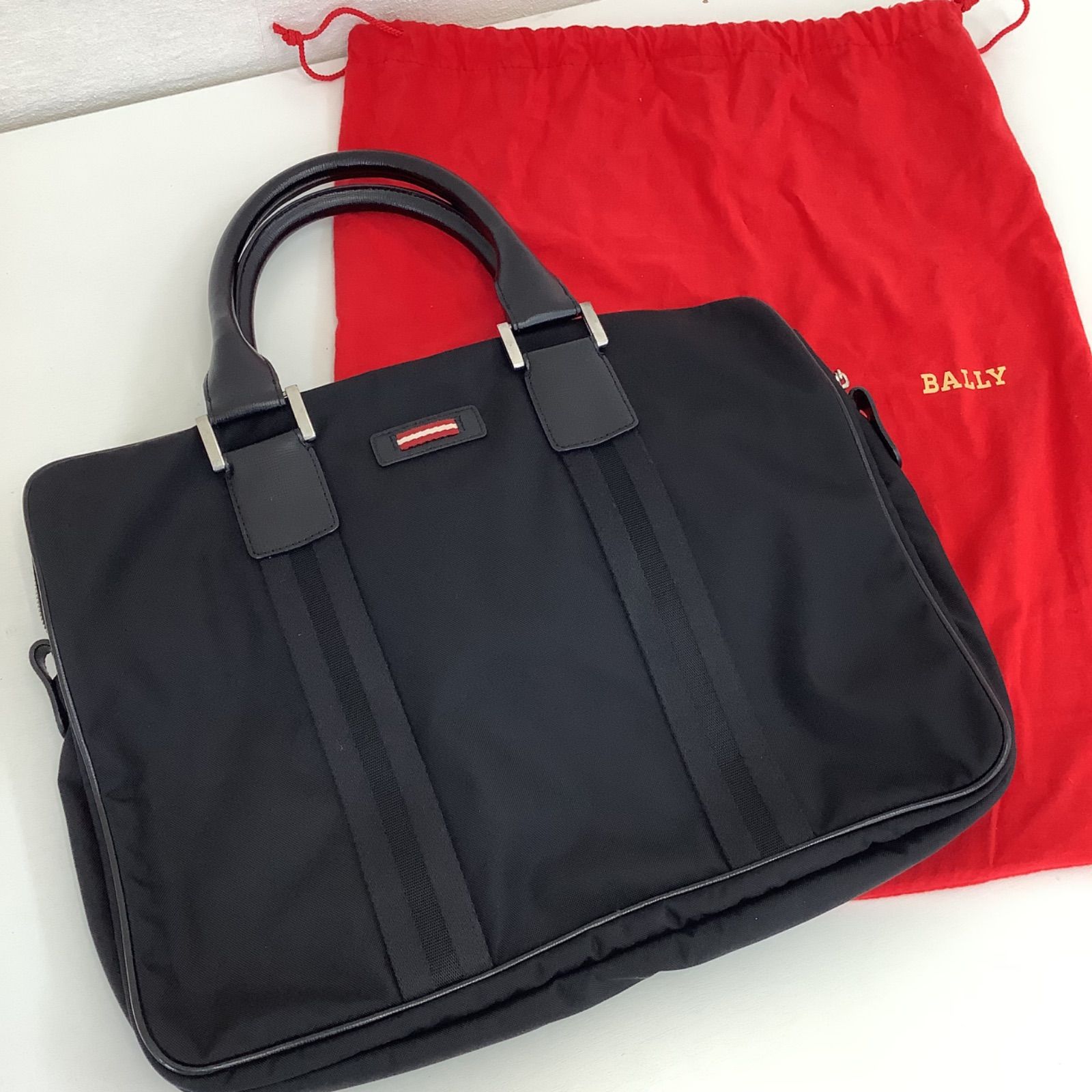 BALLY バリー ビジネスバッグ ショルダー付き ブラック - メルカリ