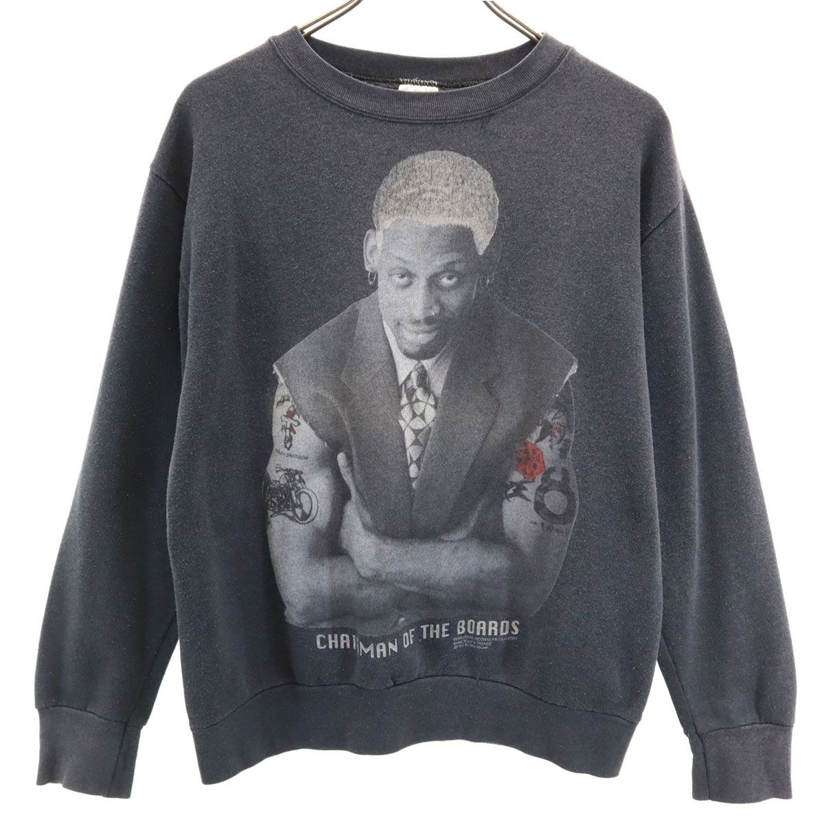 DELTA デルタ 90s ロッドマン デニスロッドマン 長袖 スウェット M グレー Dennis Rodman 裏起毛 メンズ 古着