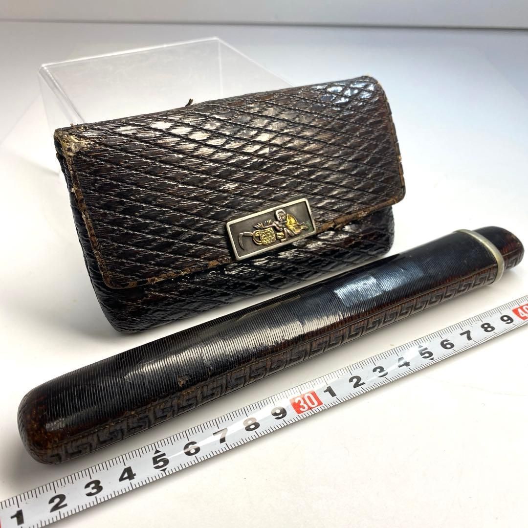 上金象嵌タバコ入 115g 東Y6-0508 2Fタサル